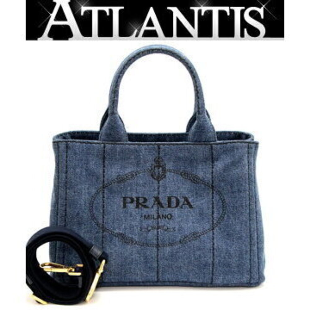 Prada Canapa Tote Bag Denim Blue